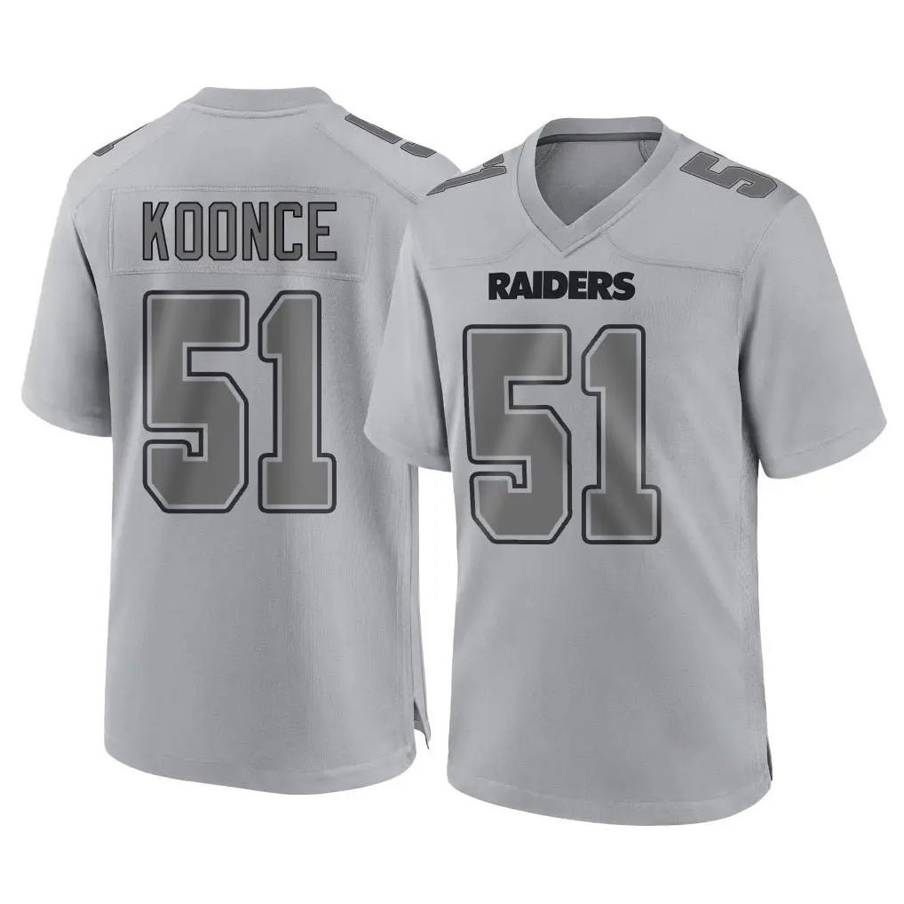Tlead LV.Raiders #51 Malcolm Koonce Player Gray Atmosphere Fashion Limited Game Stitched Jerseys
