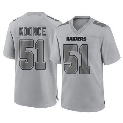 Tlead LV.Raiders #51 Malcolm Koonce Player Gray Atmosphere Fashion Limited Game Stitched Jerseys