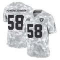 Tlead LV.Raiders #58 Jackson Powers-Johnson Player Arctic Camo Salute To Service Limited Game Stitched Jerseys