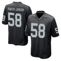 Tlead LV.Raiders #58 Jackson Powers-Johnson Player Black Home Game Stitched Jerseys