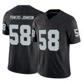 Tlead LV.Raiders #58 Jackson Powers-Johnson Player Black Limited Vapor F.U.S.E. Home Game Stitched Jerseys