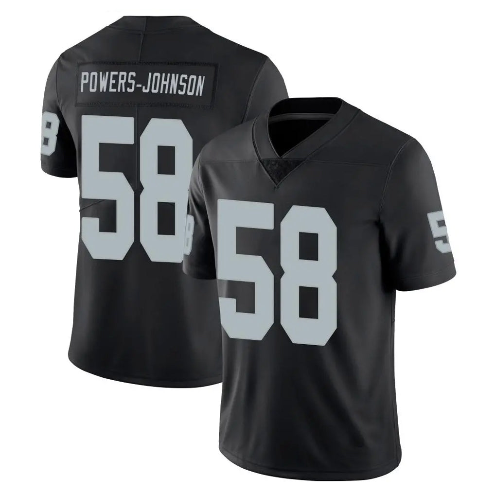 Tlead LV.Raiders #58 Jackson Powers-Johnson Player Black Limited Vapor Untouchable Home Game Stitched Jerseys