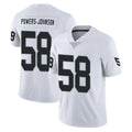 Tlead LV.Raiders #58 Jackson Powers-Johnson Player White Limited Vapor Untouchable Home Game Stitched Jerseys