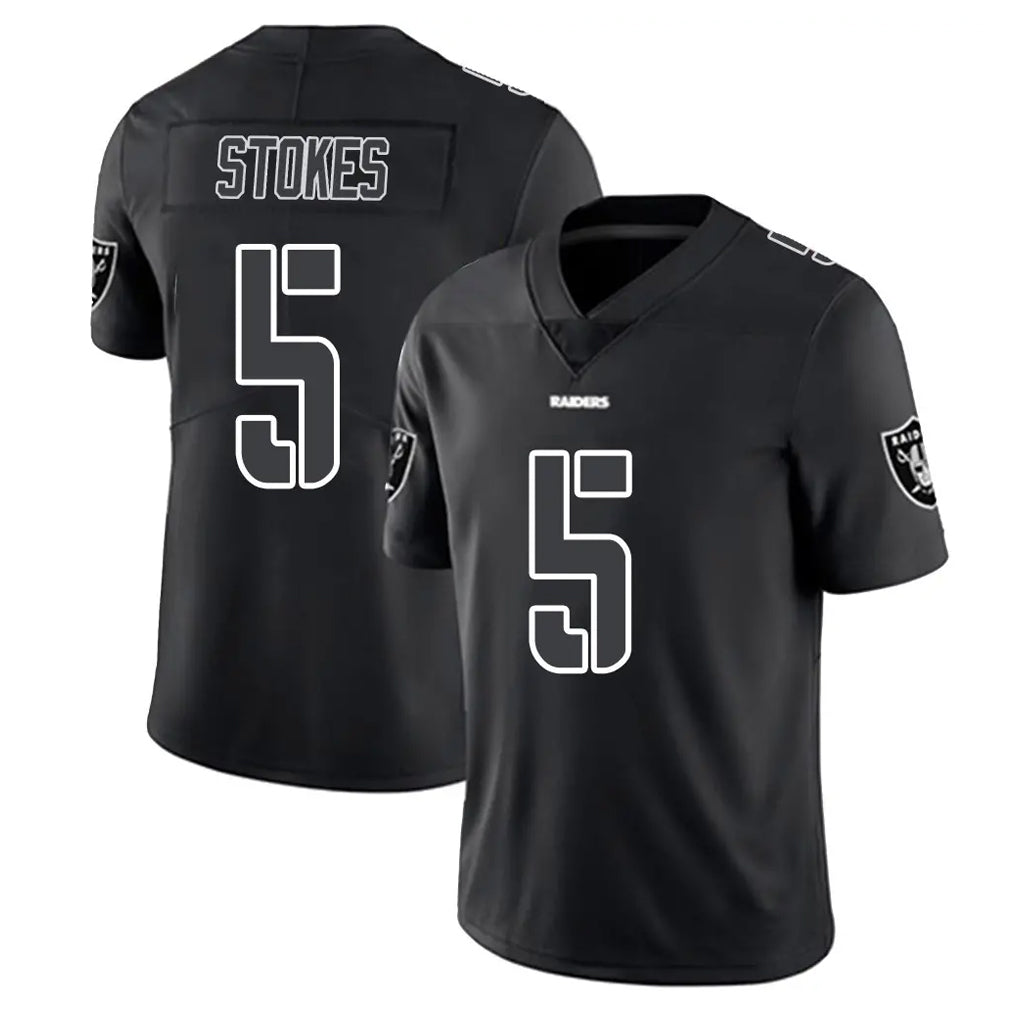 Tlead LV.Raiders #5 Eric Stokes Player Black Limited Black Impact Home Game Stitched Jerseys