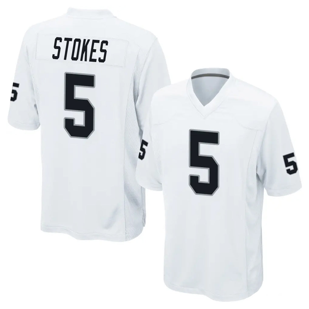 Tlead LV.Raiders #5 Eric Stokes Player White Home Game Stitched Jerseys