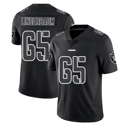 Tlead LV.Raiders #65 Tyler Linderbaum Player Black Limited Black Impact Home Game Stitched Jerseys