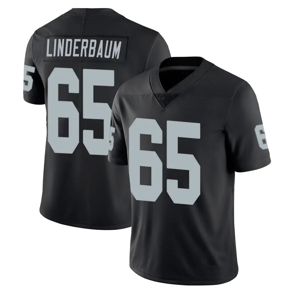 Tlead LV.Raiders #65 Tyler Linderbaum Player Black Limited Vapor Untouchable Home Game Stitched Jerseys