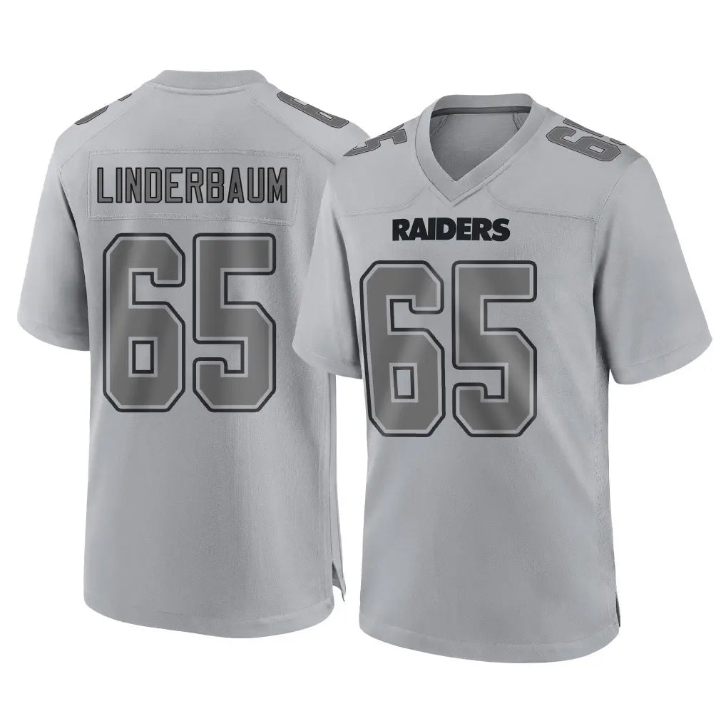 Tlead LV.Raiders #65 Tyler Linderbaum Player Gray Atmosphere Fashion Limited Game Stitched Jerseys