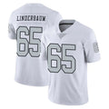Tlead LV.Raiders #65 Tyler Linderbaum Player White Limited Color Rush Home Game Stitched Jerseys