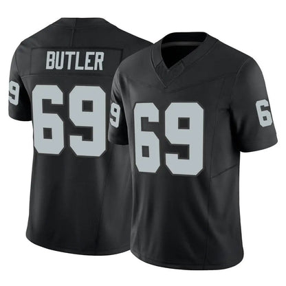 Tlead LV.Raiders #69 Adam Butler Player Black Limited Vapor F.U.S.E. Home Game Stitched Jerseys