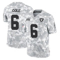 Tlead LV.Raiders #6 A.J. Cole Player Arctic Camo Salute To Service Limited Game Stitched Jerseys