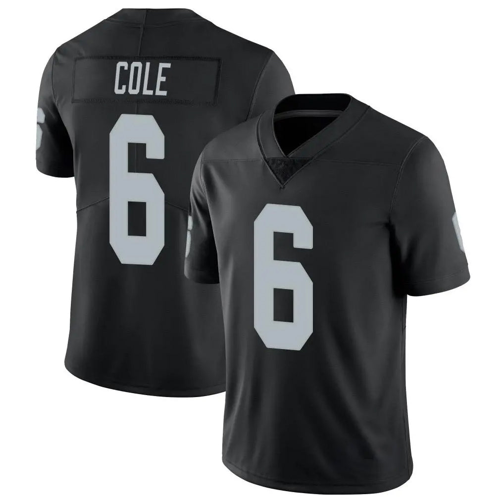 Tlead LV.Raiders #6 A.J. Cole Player Black Limited Vapor Untouchable Home Game Stitched Jerseys