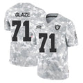 Tlead LV.Raiders #71 DJ Glaze Player Arctic Camo Salute To Service Limited Game Stitched Jerseys