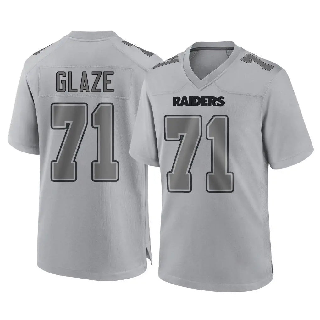 Tlead LV.Raiders #71 DJ Glaze Player Gray Atmosphere Fashion Limited Game Stitched Jerseys