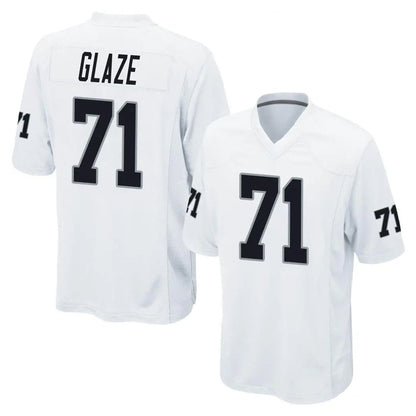 Tlead LV.Raiders #71 DJ Glaze Player White Home Game Stitched Jerseys