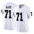 Tlead LV.Raiders #71 DJ Glaze Player White Limited Vapor F.U.S.E. Home Game Stitched Jerseys
