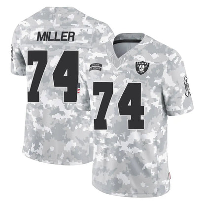 Tlead LV.Raiders #74 Kolton Miller Player Arctic Camo Salute To Service Limited Game Stitched Jerseys