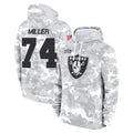 Tlead LV.Raiders #74 Kolton Miller Player Arctic Camo Salute to Service Hoodies Limited Game Stitched Jerseys