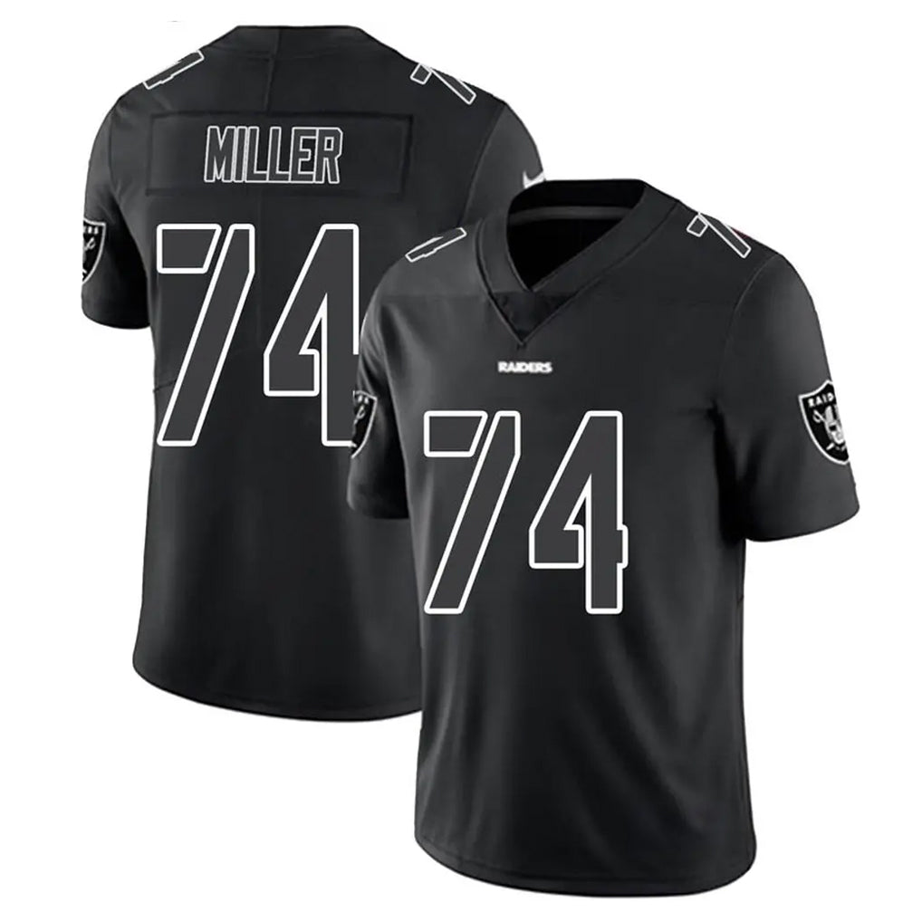 Tlead LV.Raiders #74 Kolton Miller Player Black Limited Black Impact Home Game Stitched Jerseys