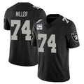 Tlead LV.Raiders #74 Kolton Miller Player Black Vapor Limited Home Game Stitched Jerseys