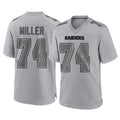 Tlead LV.Raiders #74 Kolton Miller Player Gray Atmosphere Fashion Limited Game Stitched Jerseys