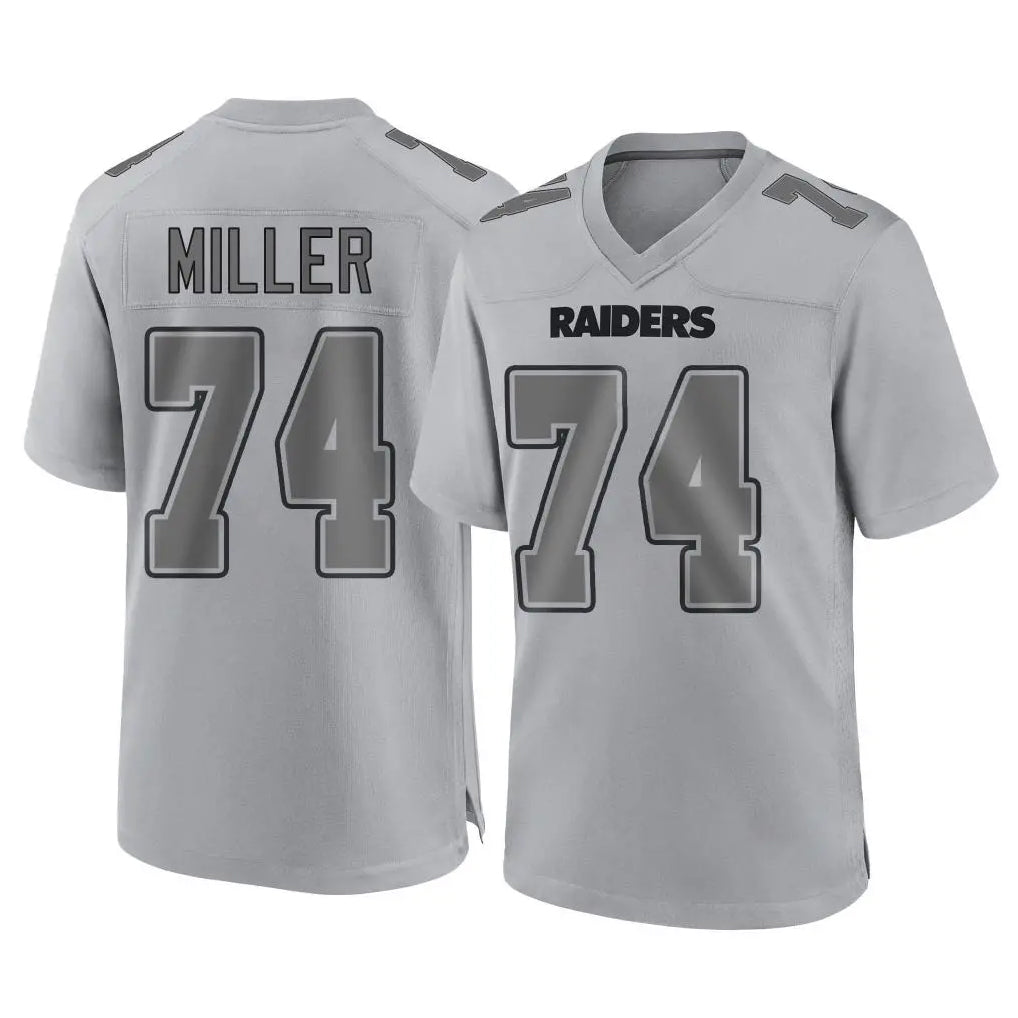 Tlead LV.Raiders #74 Kolton Miller Player Gray Atmosphere Fashion Limited Game Stitched Jerseys