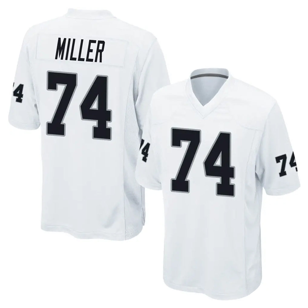 Tlead LV.Raiders #74 Kolton Miller Player White Home Game Stitched Jerseys