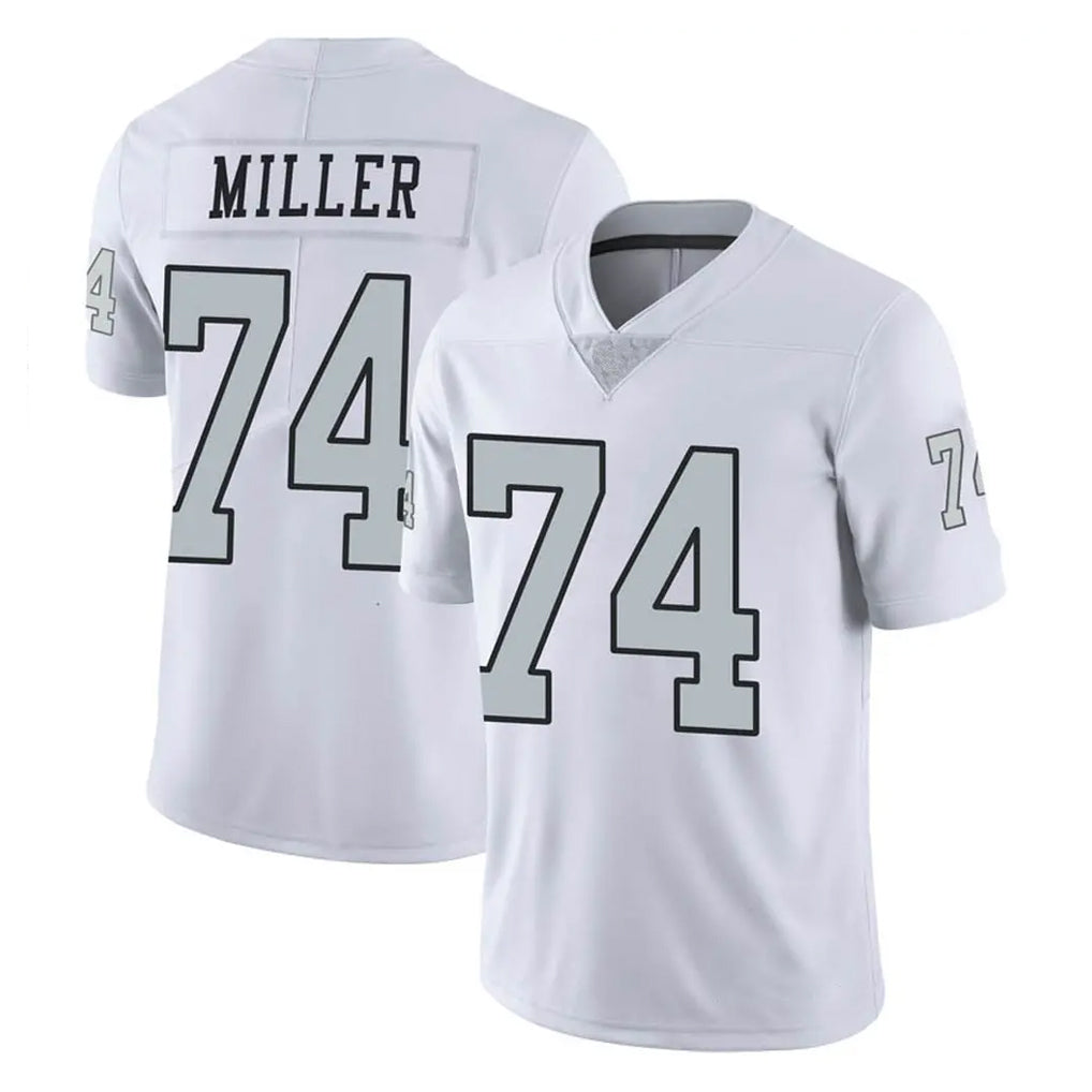 Tlead LV.Raiders #74 Kolton Miller Player White Limited Color Rush Home Game Stitched Jerseys