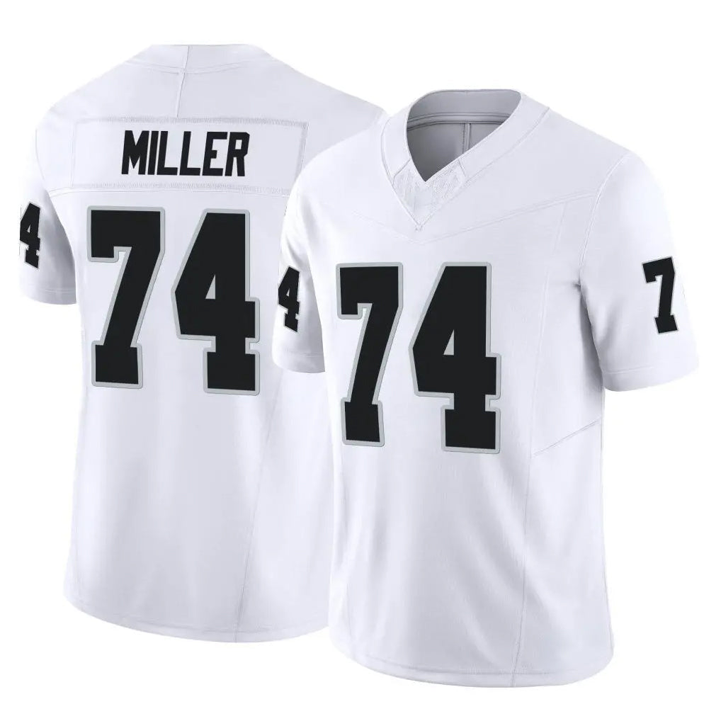 Tlead LV.Raiders #74 Kolton Miller Player White Limited Vapor F.U.S.E. Home Game Stitched Jerseys