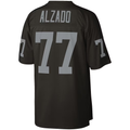 Tlead LV.Raiders #77 Lyle Alzado Mitchell & Ness Black Legacy Replica Stitched Puhic  Jersey