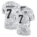 Tlead LV.Raiders #7 Quay Walker Player Arctic Camo Salute To Service Limited Game Stitched Jerseys