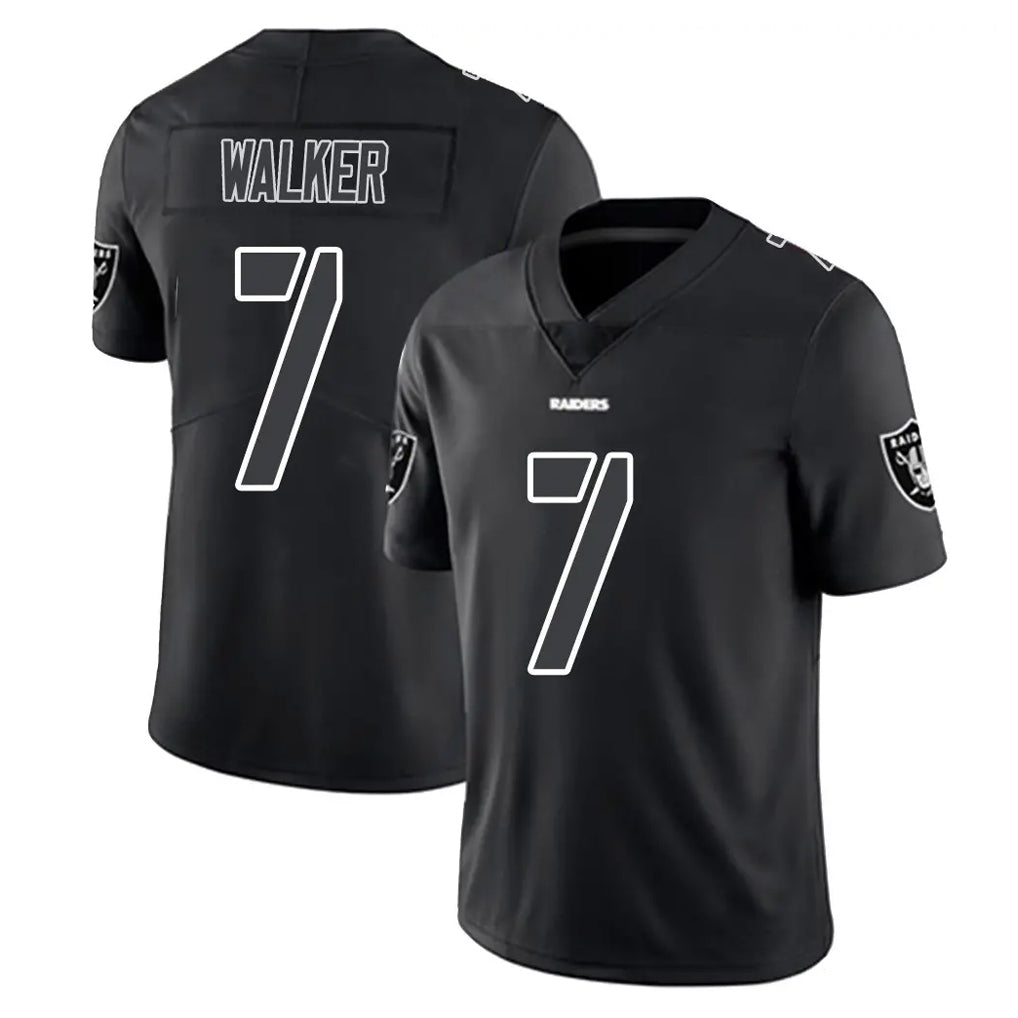 Tlead LV.Raiders #7 Quay Walker Player Black Limited Black Impact Home Game Stitched Jerseys