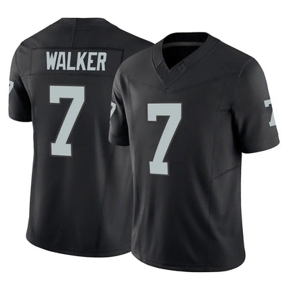 Tlead LV.Raiders #7 Quay Walker Player Black Limited Vapor F.U.S.E. Home Game Stitched Jerseys