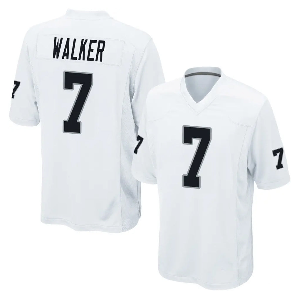 Tlead LV.Raiders #7 Quay Walker Player White Home Game Stitched Jerseys