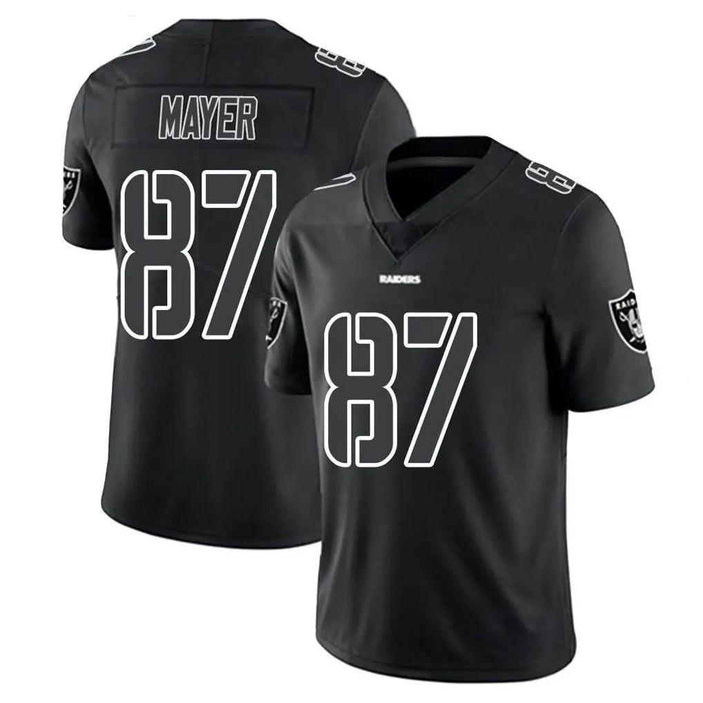 Tlead LV.Raiders #87 Michael Mayer Player Black Limited Black Impact Home Game Stitched Jerseys