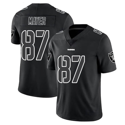 Tlead LV.Raiders #87 Michael Mayer Player Black Limited Black Impact Home Game Stitched Jerseys