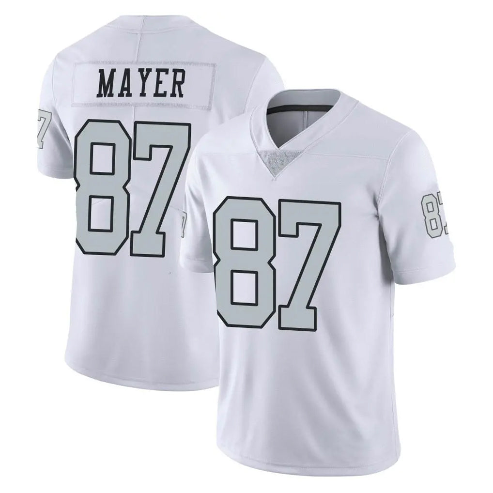 Tlead LV.Raiders #87 Michael Mayer Player White Limited Color Rush Home Game Stitched Jerseys