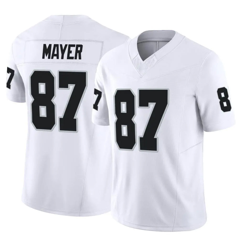 Tlead LV.Raiders #87 Michael Mayer Player White Limited Vapor F.U.S.E. Home Game Stitched Jerseys