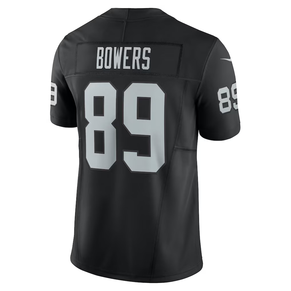 Tlead LV.Raiders #89 Brock Bowers Black Team Vapor F.U.S.E. Stitched Limited Jerseys