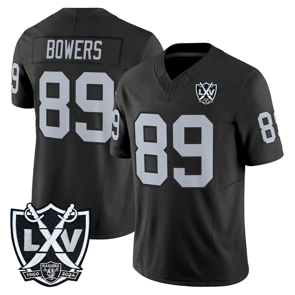Tlead LV.Raiders #89 Brock Bowers Player Black 2026 Vapor Limited Home Game Stitched Jerseys
