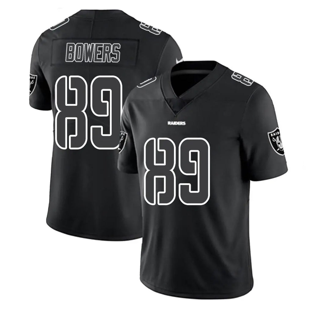 Tlead LV.Raiders #89 Brock Bowers Player Black Limited Black Impact Home Game Stitched Jerseys