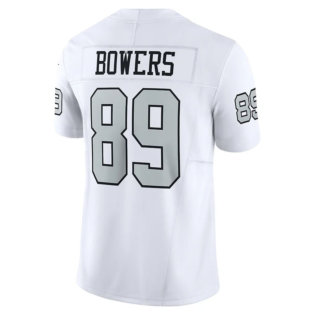 Tlead LV.Raiders #89 Brock Bowers Player White Alternate Vapor F.U.S.E Limited Stitched Jerseys