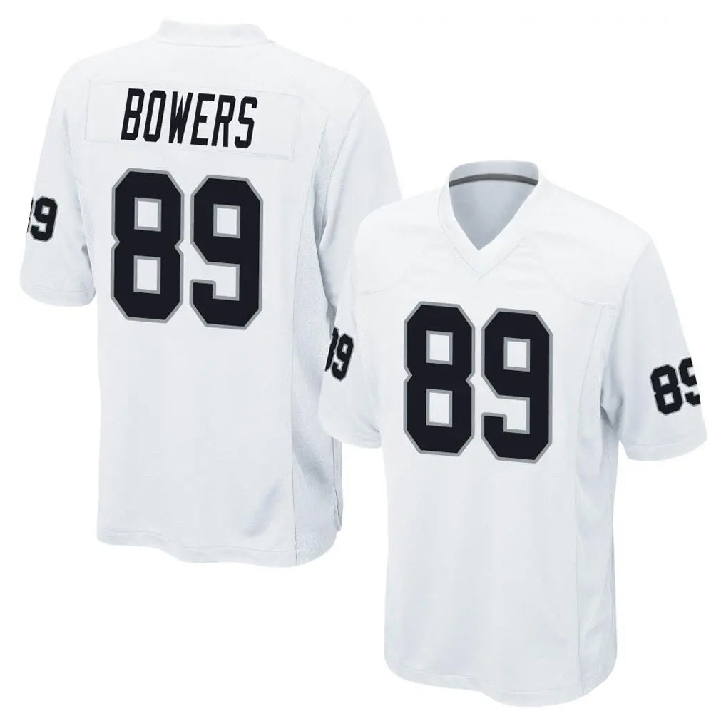 Tlead LV.Raiders #89 Brock Bowers Player White Home Game Stitched Jerseys