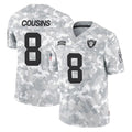 Tlead LV.Raiders #8 Kirk Cousins Player Arctic Camo Salute To Service Limited Game Stitched Jerseys