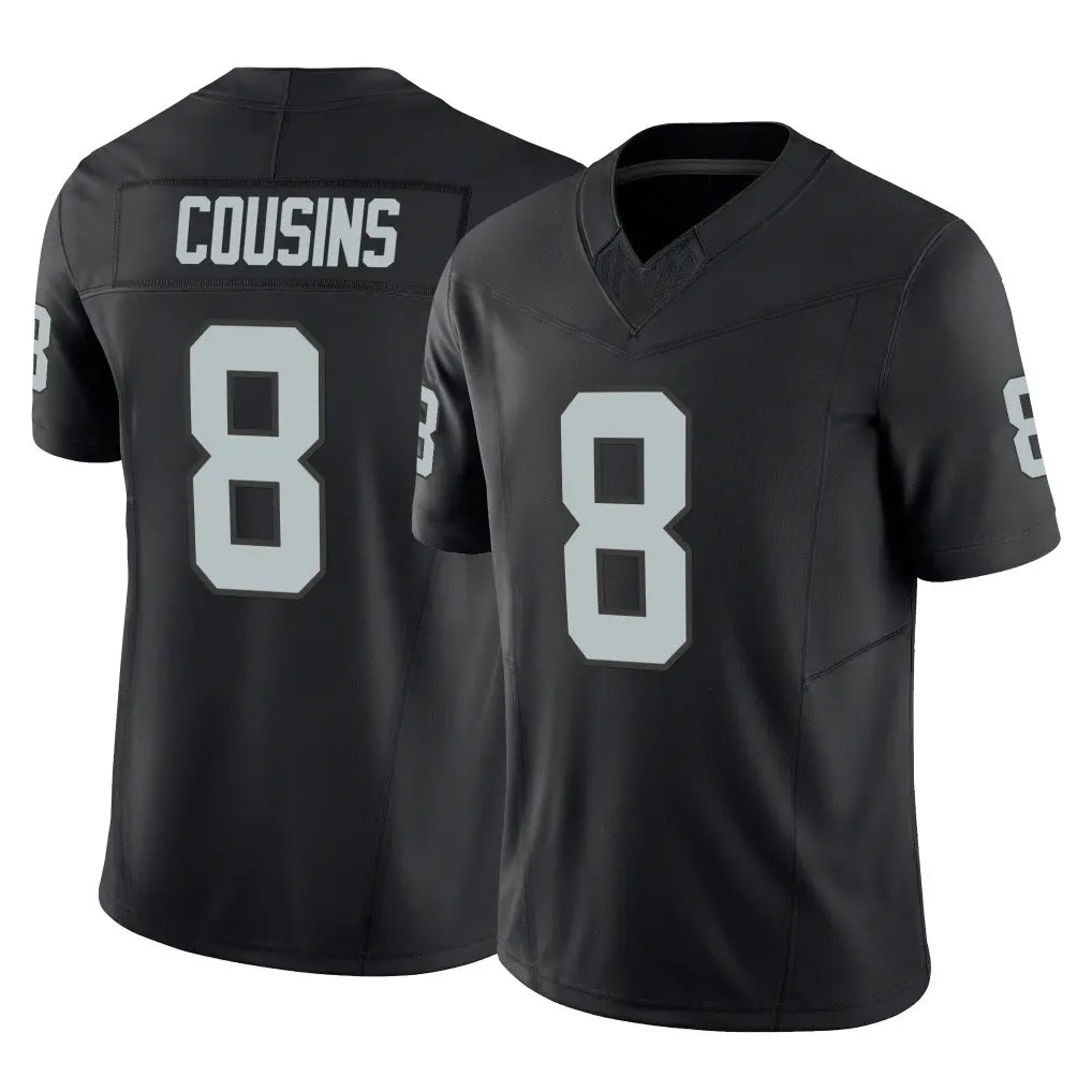 Tlead LV.Raiders #8 Kirk Cousins Player Black Limited Vapor F.U.S.E. Home Game Stitched Jerseys
