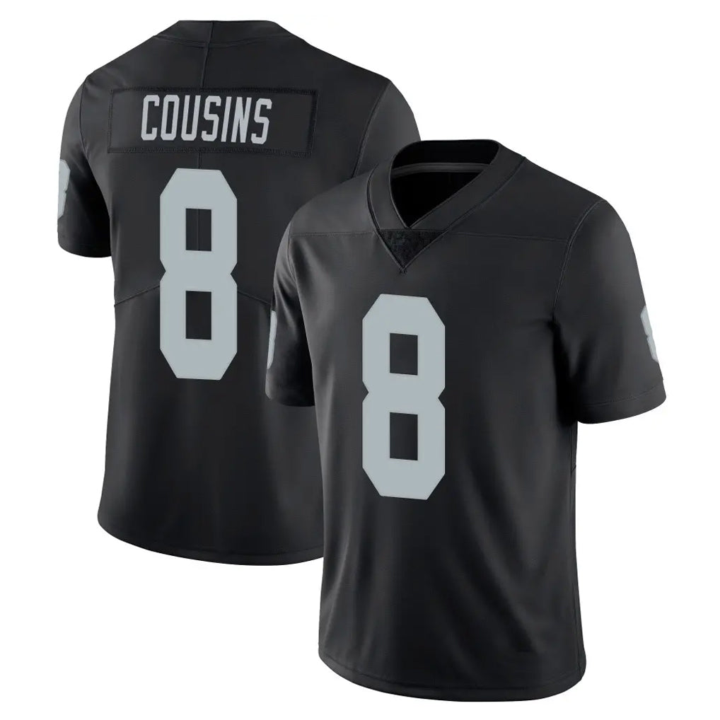 Tlead LV.Raiders #8 Kirk Cousins Player Black Limited Vapor Untouchable Home Game Stitched Jerseys