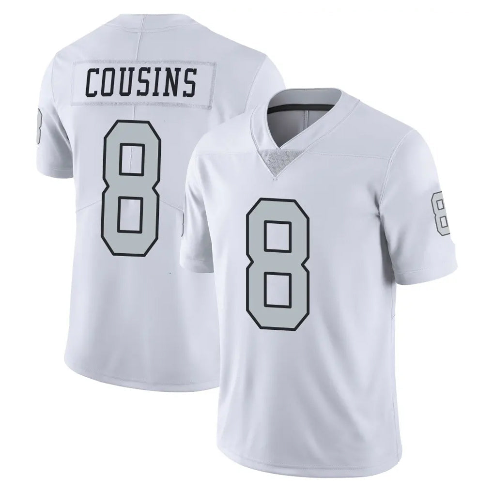 Tlead LV.Raiders #8 Kirk Cousins Player White Limited Color Rush Home Game Stitched Jerseys