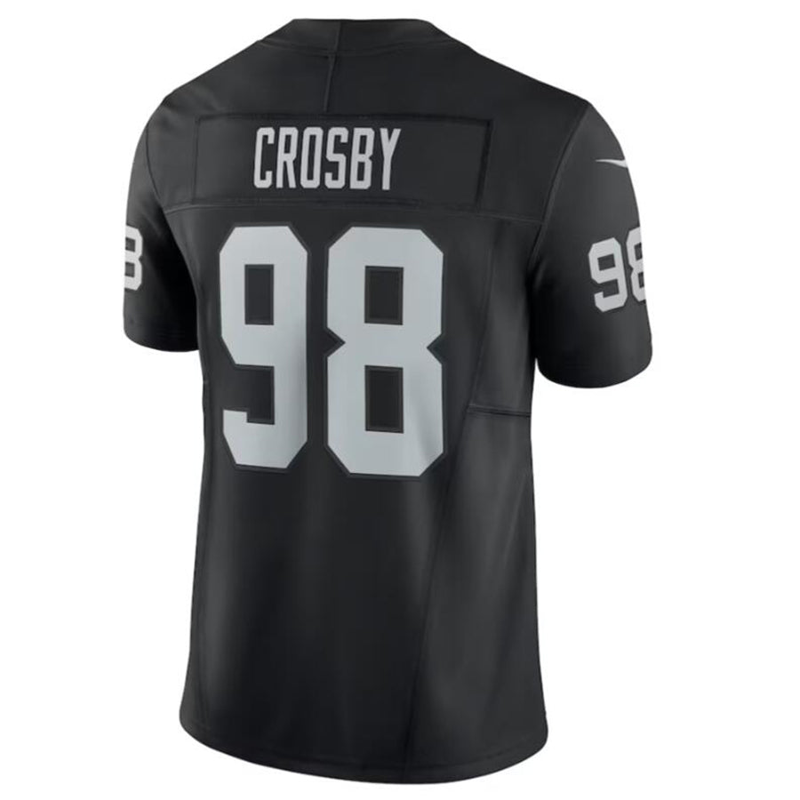 Tlead LV.Raiders #98 Maxx Crosby Black Vapor F.U.S.E. Limited Jersey American Stitched Jerseys