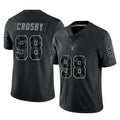 Tlead LV.Raiders #98 Maxx Crosby Player Black Reflective Limited Game Stitched Jerseys