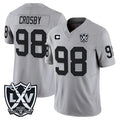 Tlead LV.Raiders #98 Maxx Crosby Player Gray 2026 Vapor Limited Home Game Stitched Jerseys